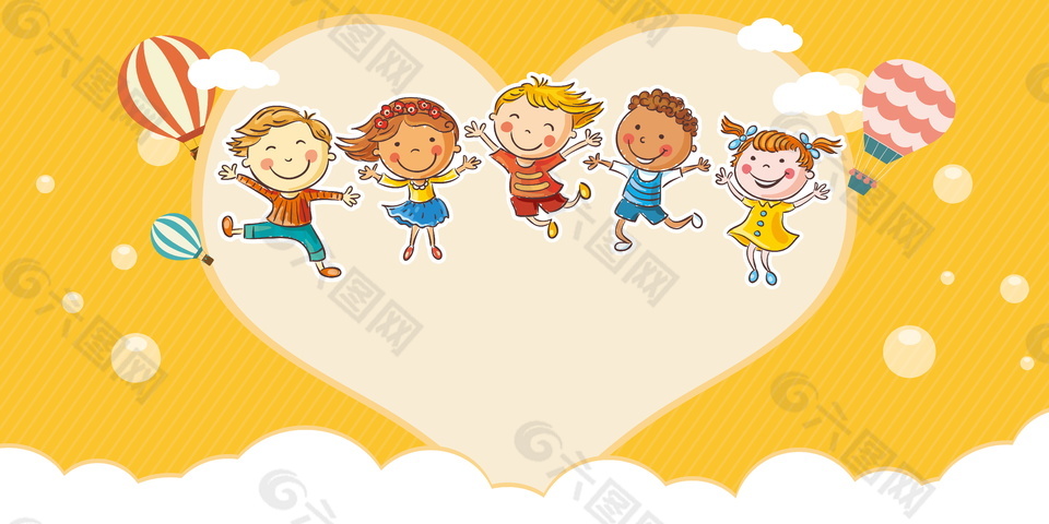 爱心幼儿游戏卡通幼儿园招生背景素材背景素材免费下载(图片编号
