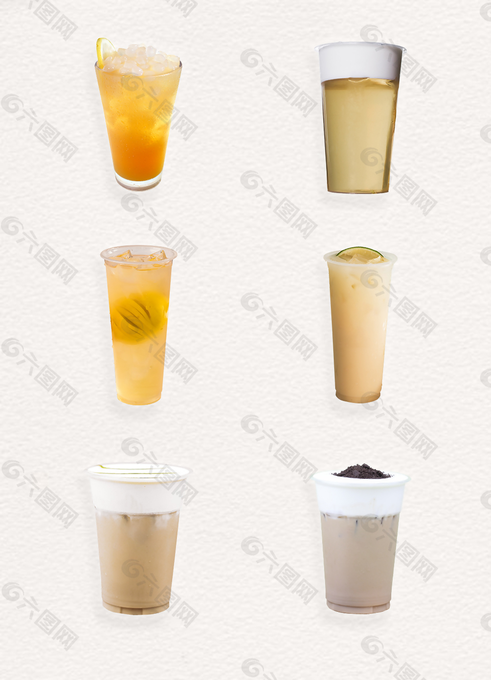杯装浅色夏日饮品奶茶产品实物