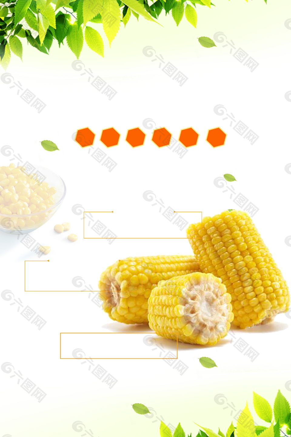 清香玉米广告背景