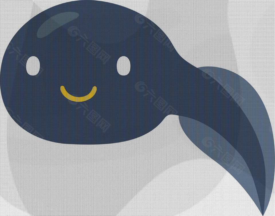 黑色小蝌蚪日系矢量素材