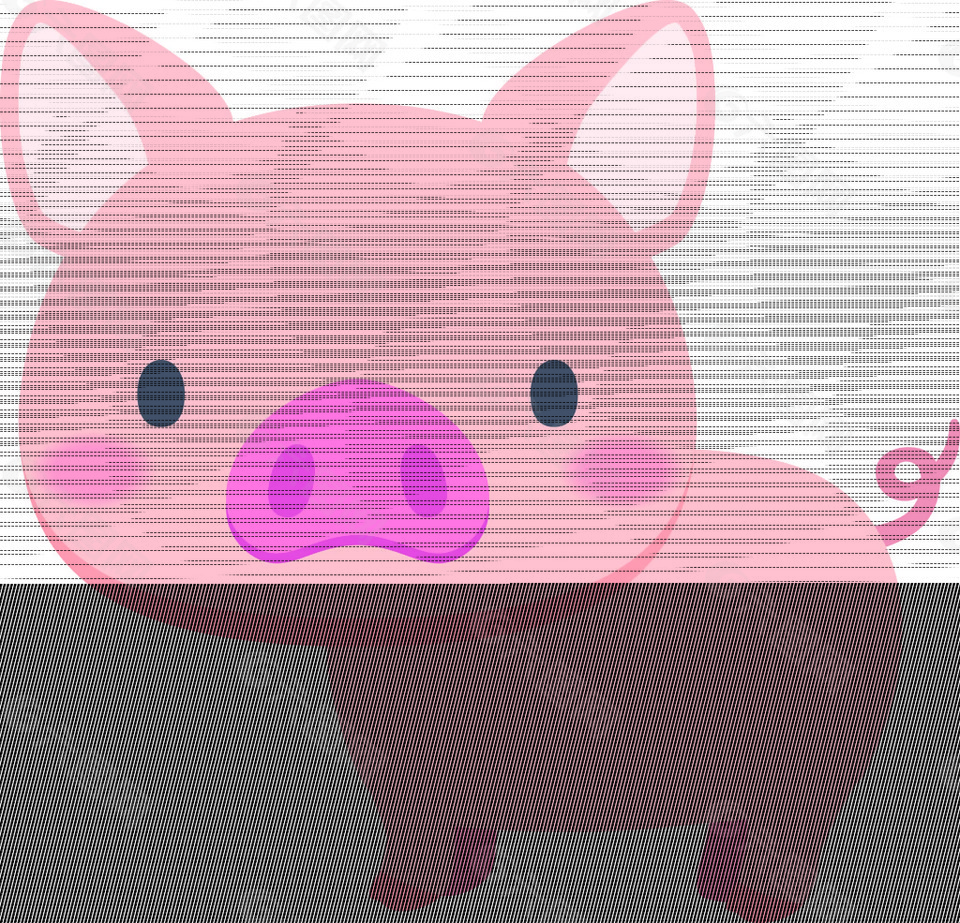 粉色可爱小猪日系矢量素材