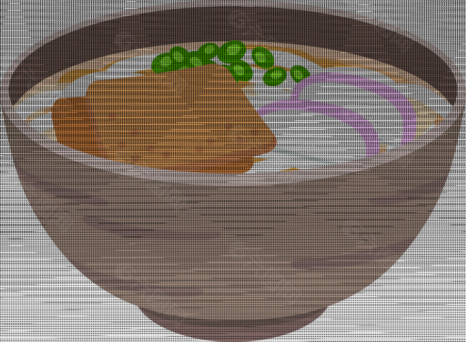 豆腐洋葱汤日系矢量素材