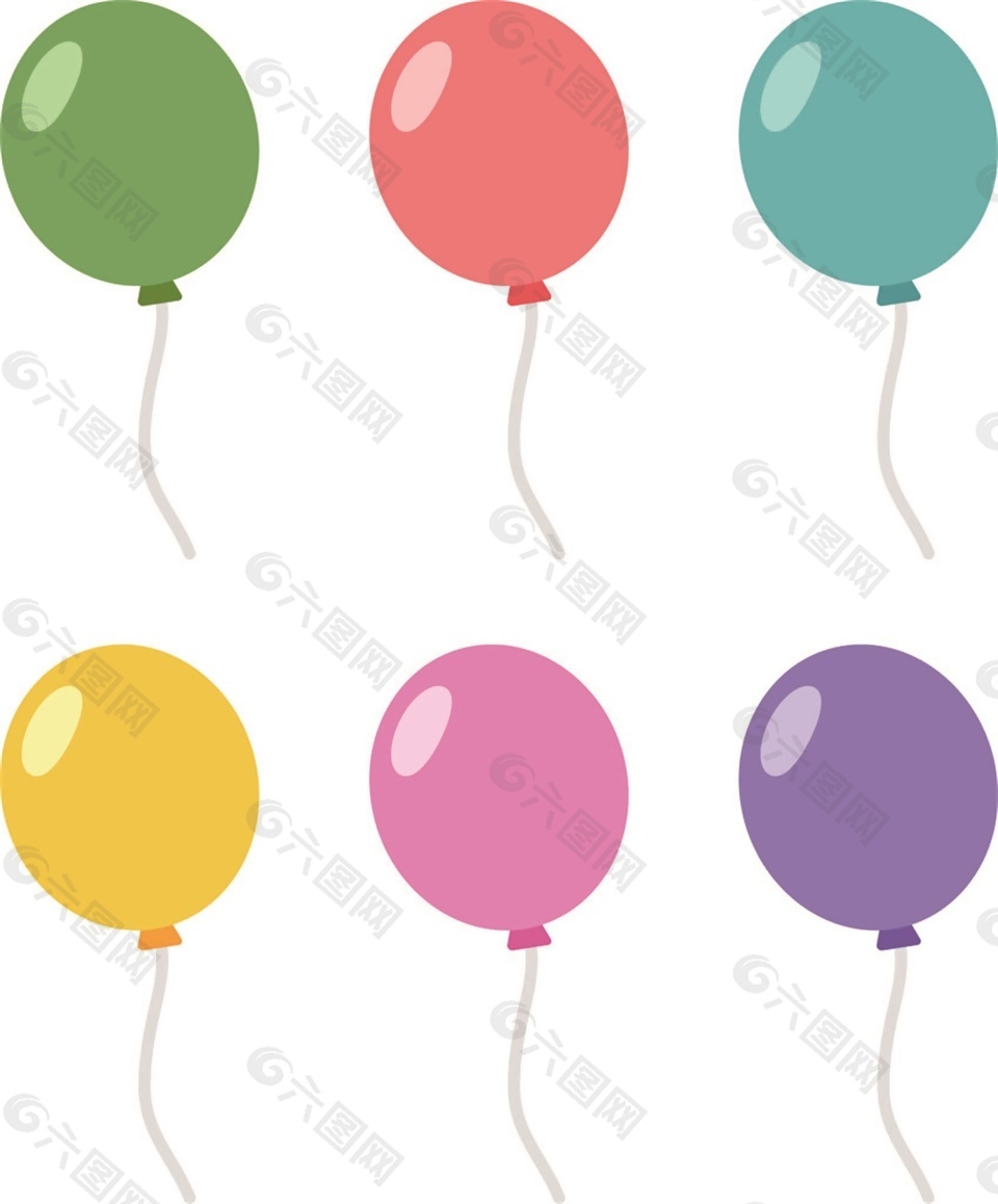 彩色气球日系矢量素材