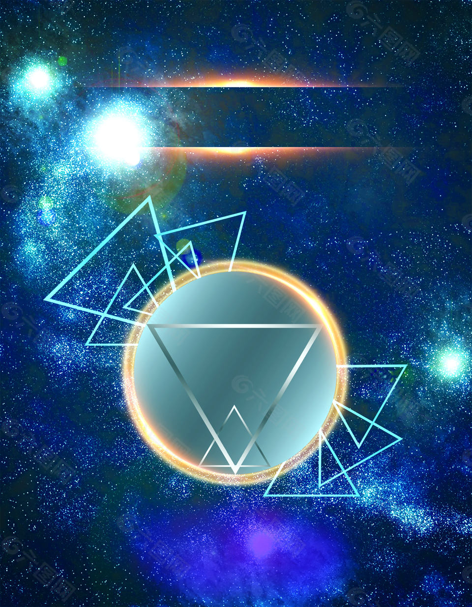 蓝色星空科技背景素材