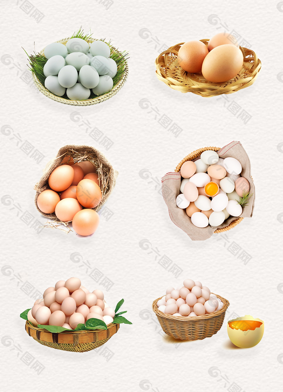 高清篮子里的鸡蛋实物素材