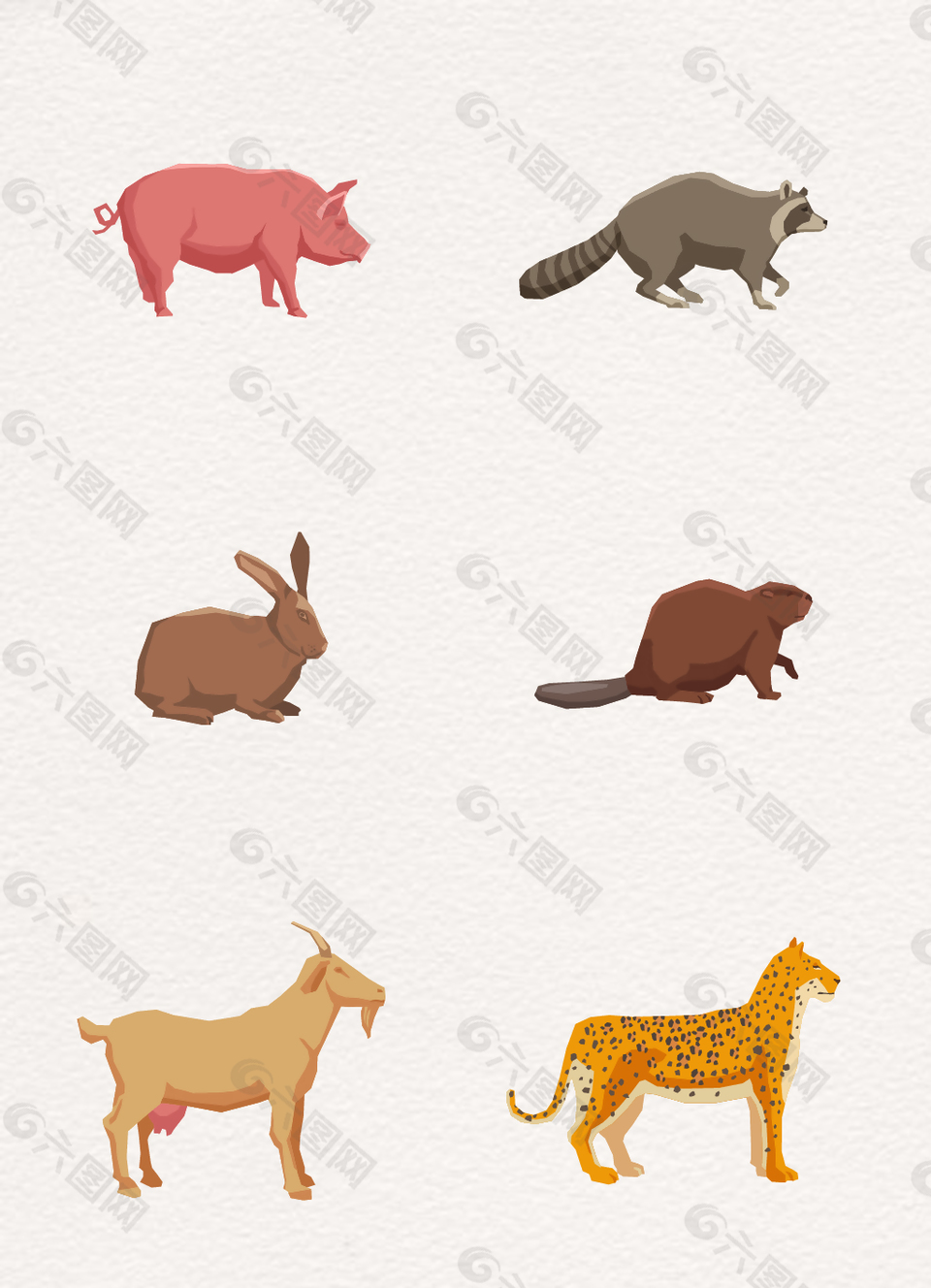 6款可爱的动物设计素材