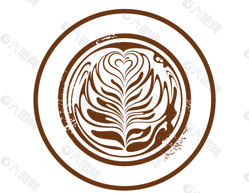 简约线条花式咖啡元素