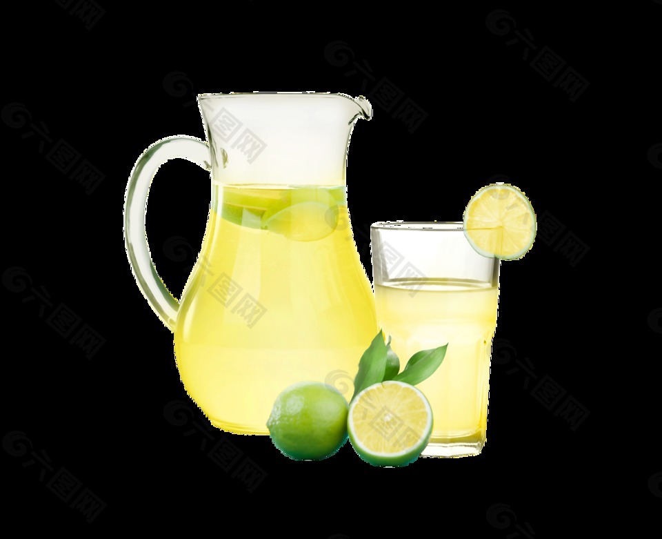 柠檬水饮料装饰素材