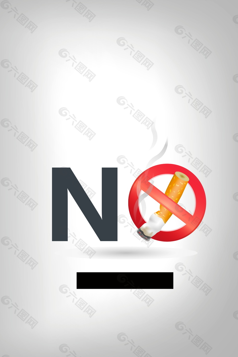 手绘简约禁止吸烟广告背景