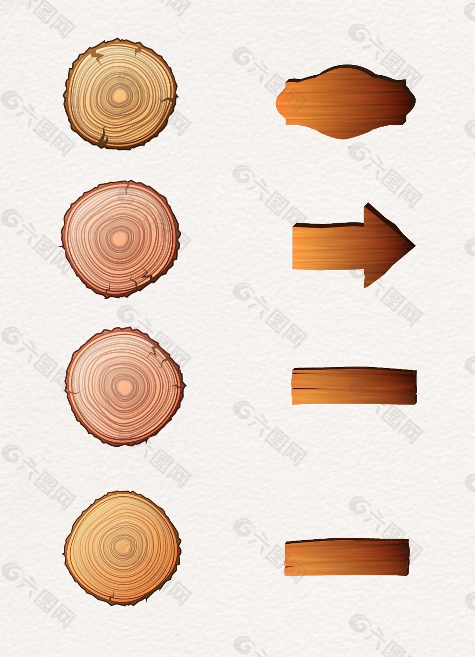 棕色木质纹理图案设计