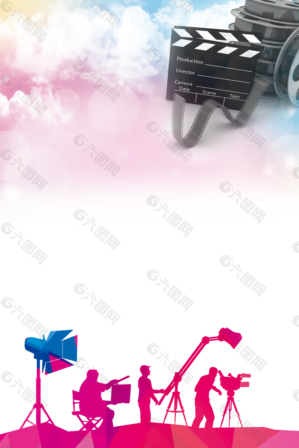 艺考培训导演专业海报背景素材
