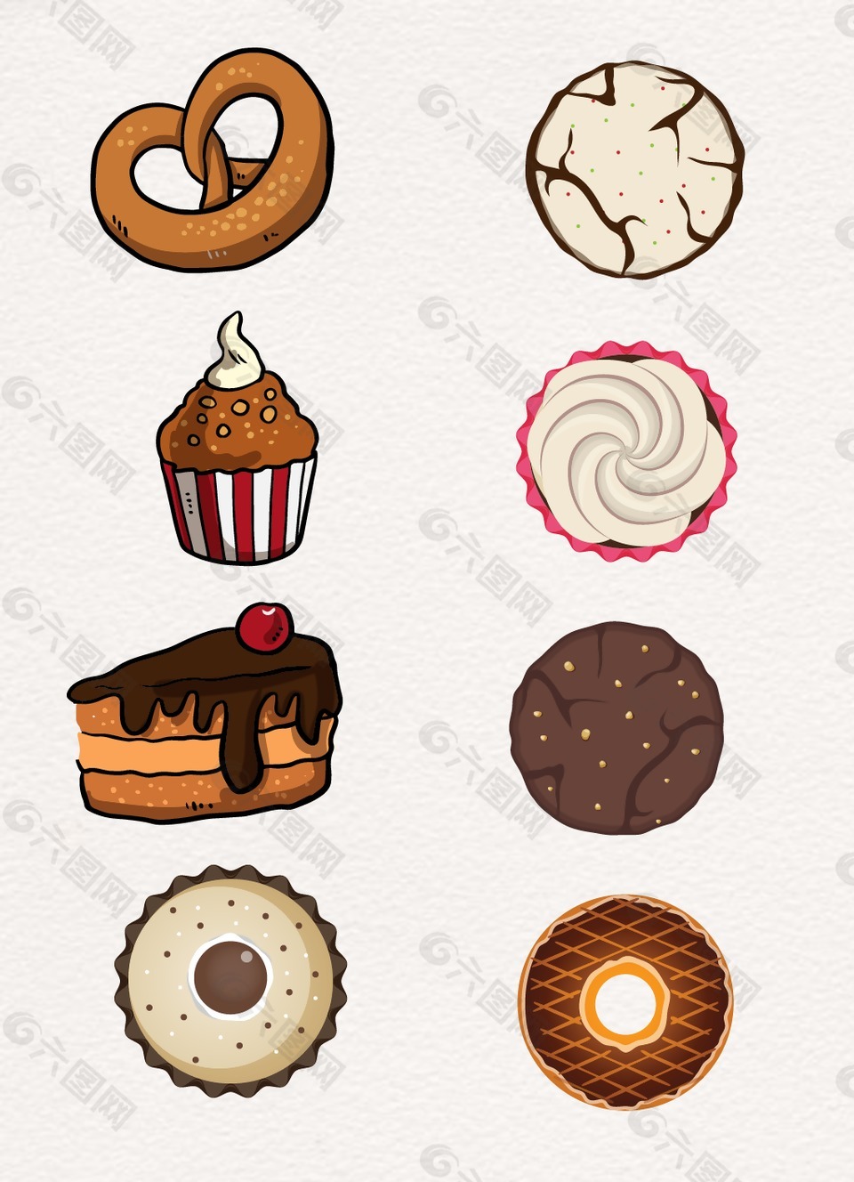 蛋糕甜甜圈设计图案