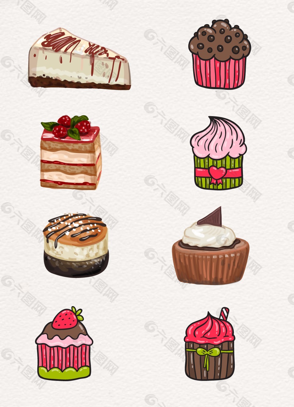 蛋糕线条设计食物