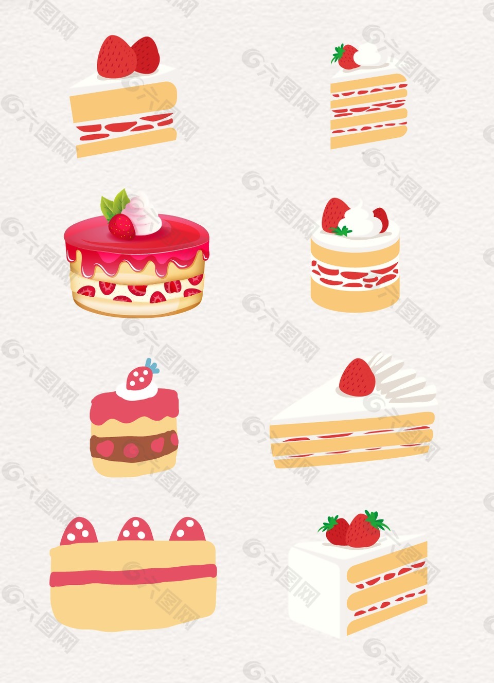 草莓水果蛋糕设计