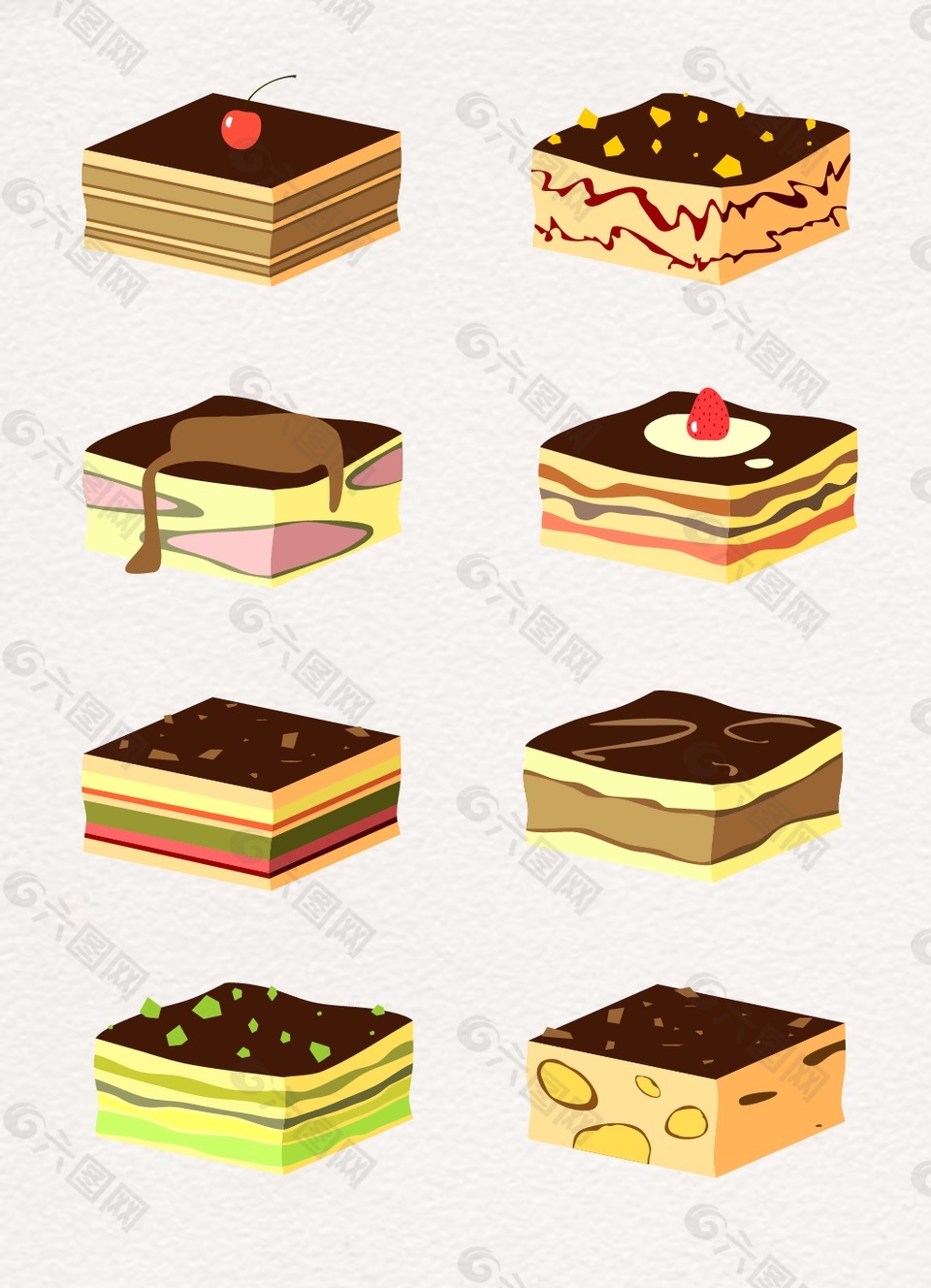 正方形创意蛋糕设计