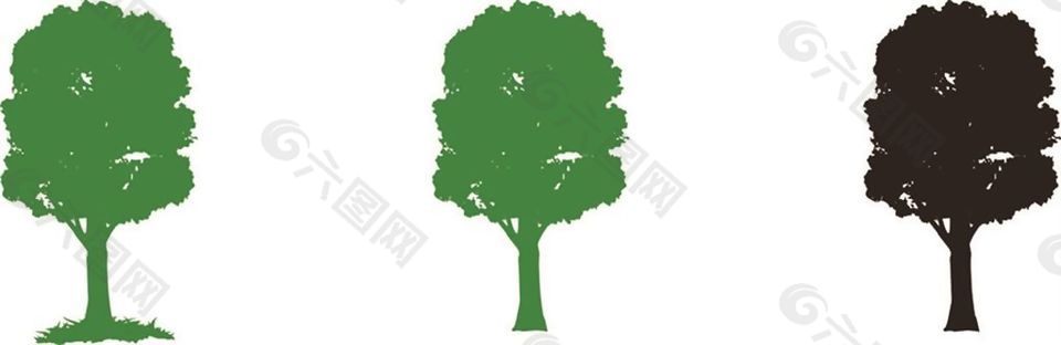 绿色树木矢量素材