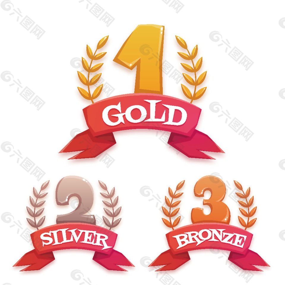 一二三名排行榜矢量素材设计元素素材免费下载(图片编号:9288907)-六
