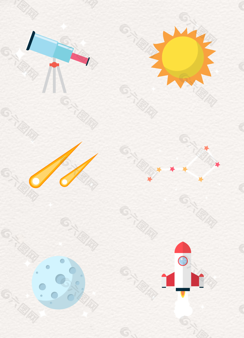 太空星空科学研究设计元素