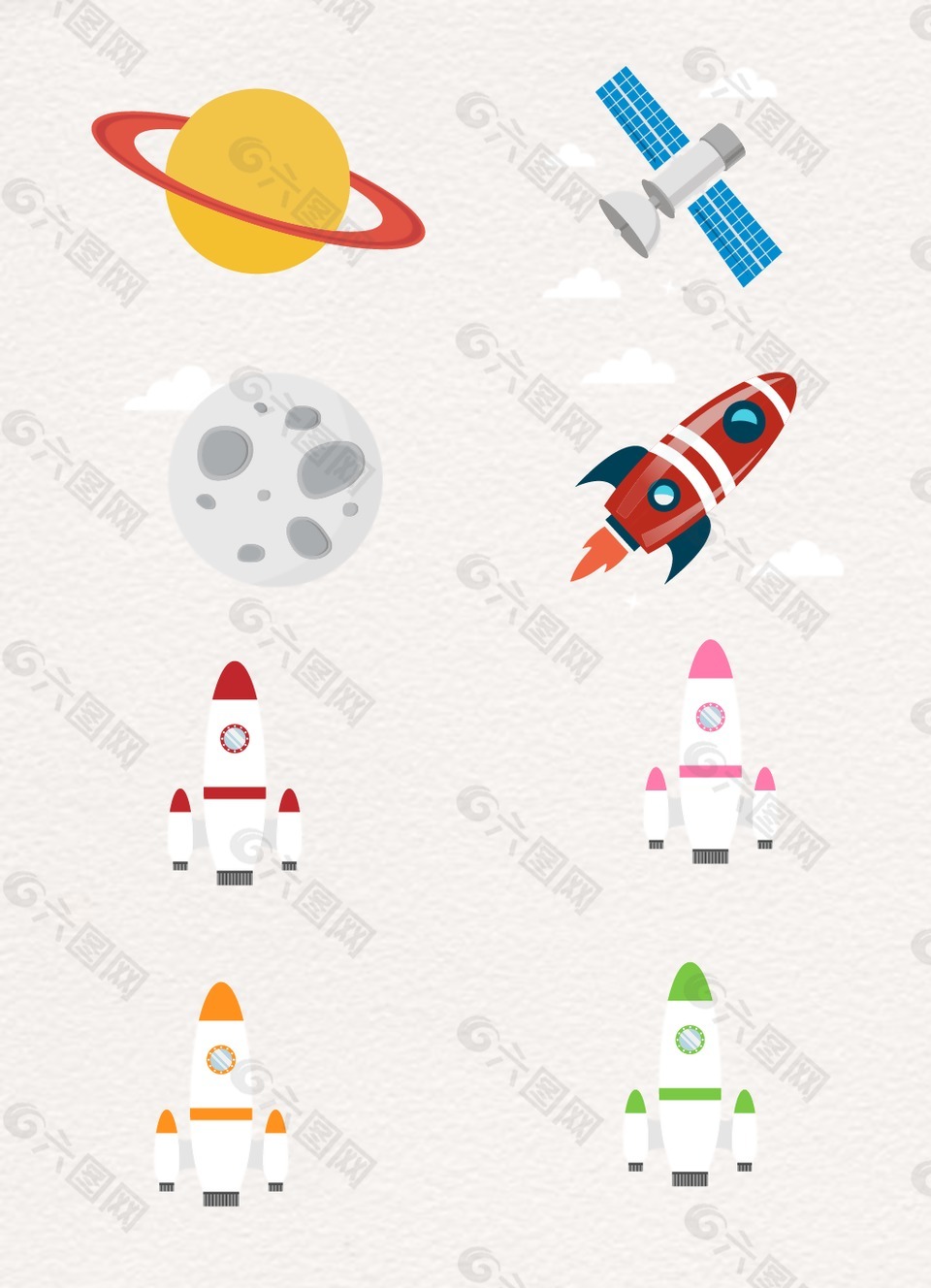 火箭飞船设计图案