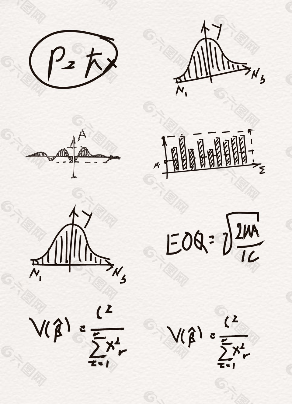 数学手绘设计图案设计元素素材免费下载(图片编号:9289626-六图网