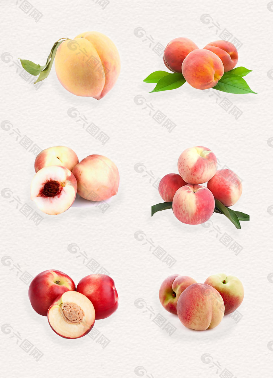 新鲜桃子图片免抠png产品实物