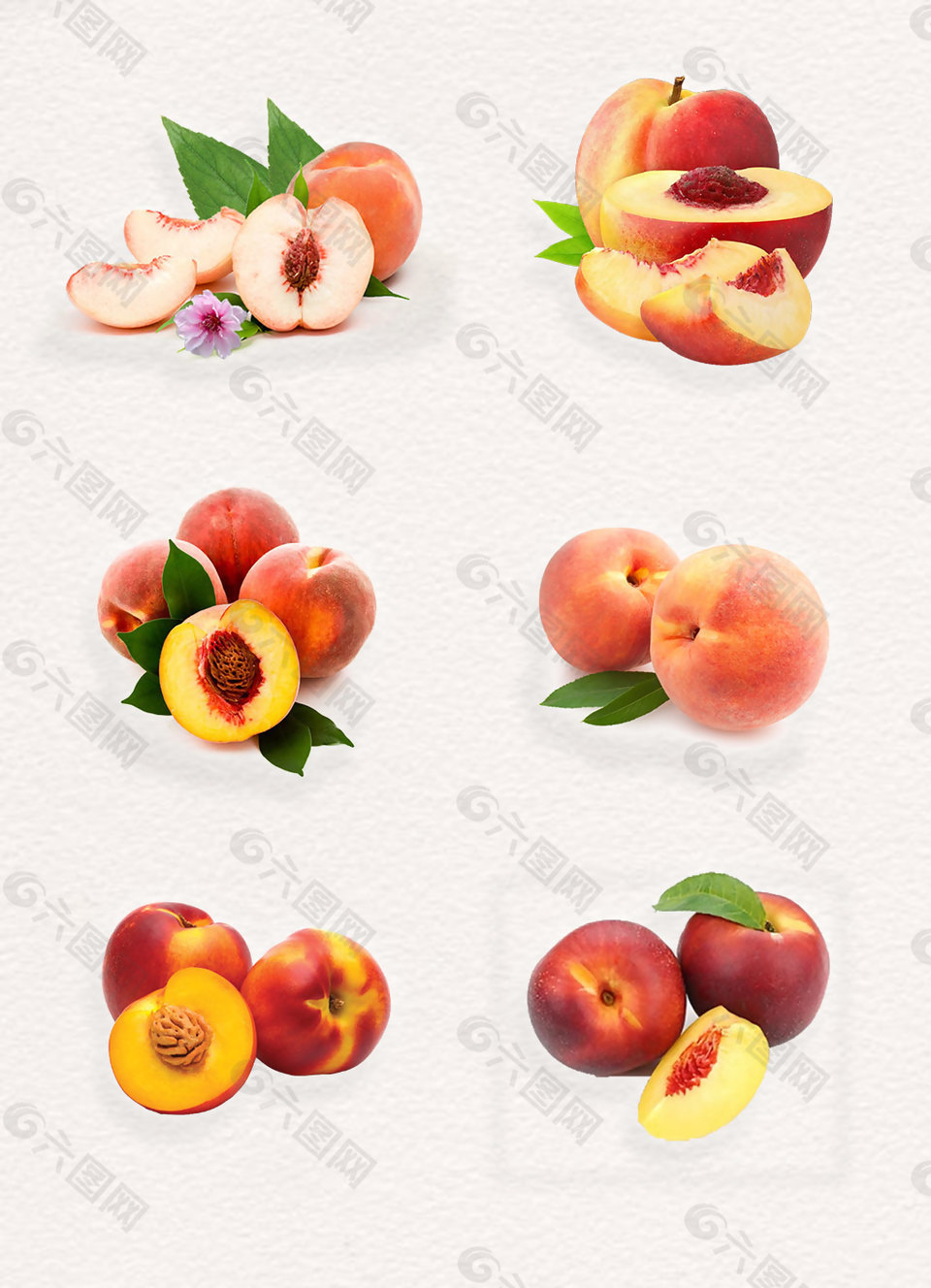 新鲜桃子透明水果素材