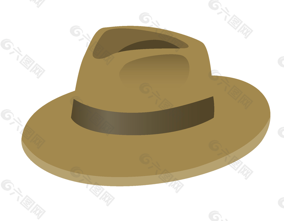 卡通黄色牛仔帽矢量元素
