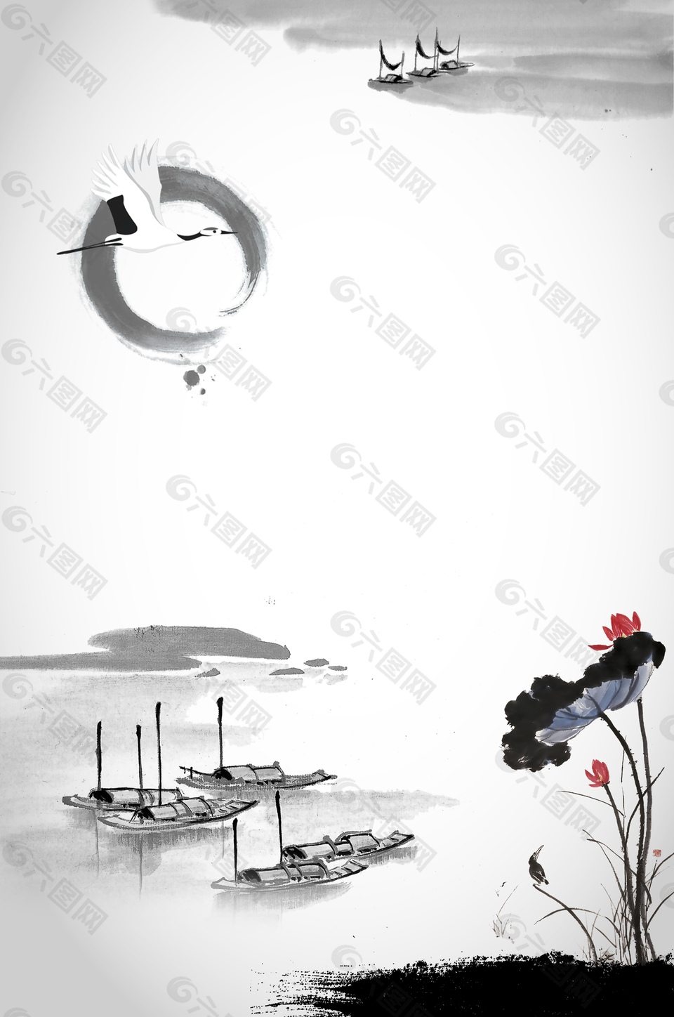 中国风水墨画背景素材背景素材免费下载 图片编号 六图网