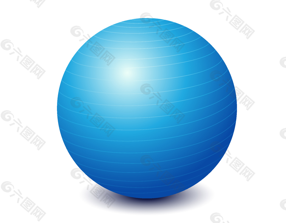 简约蓝色圆形球体矢量图