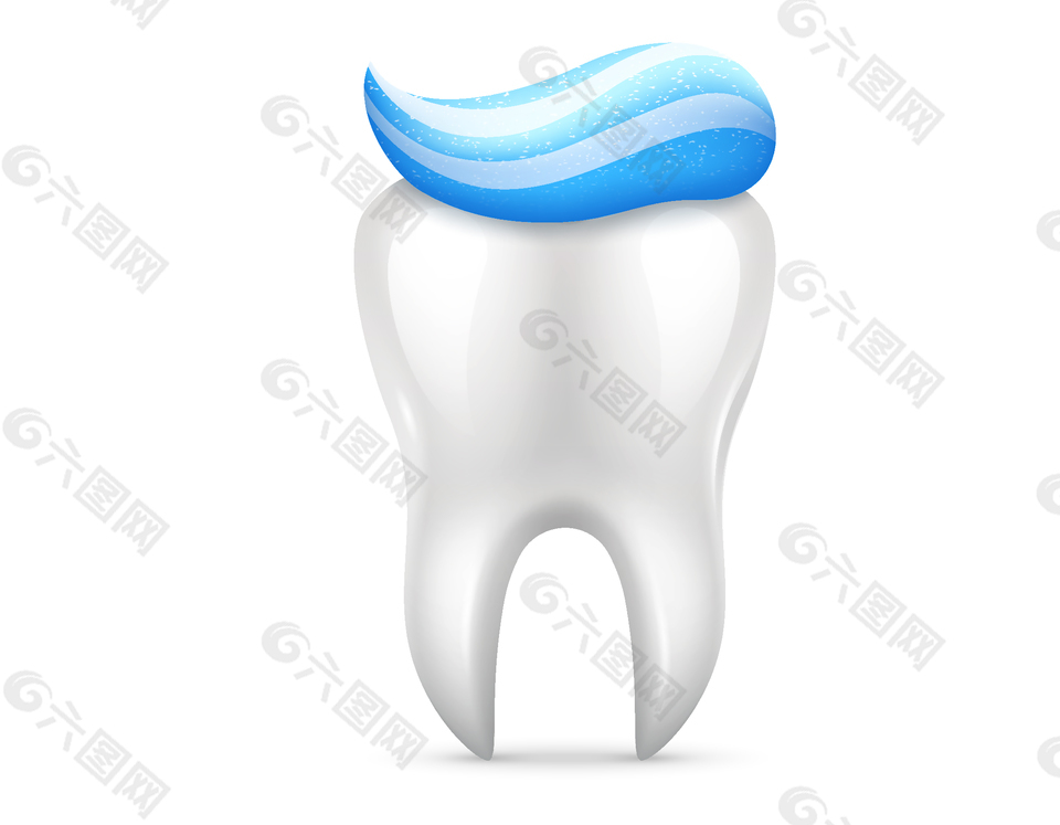 卡通牙膏牙齿矢量素材