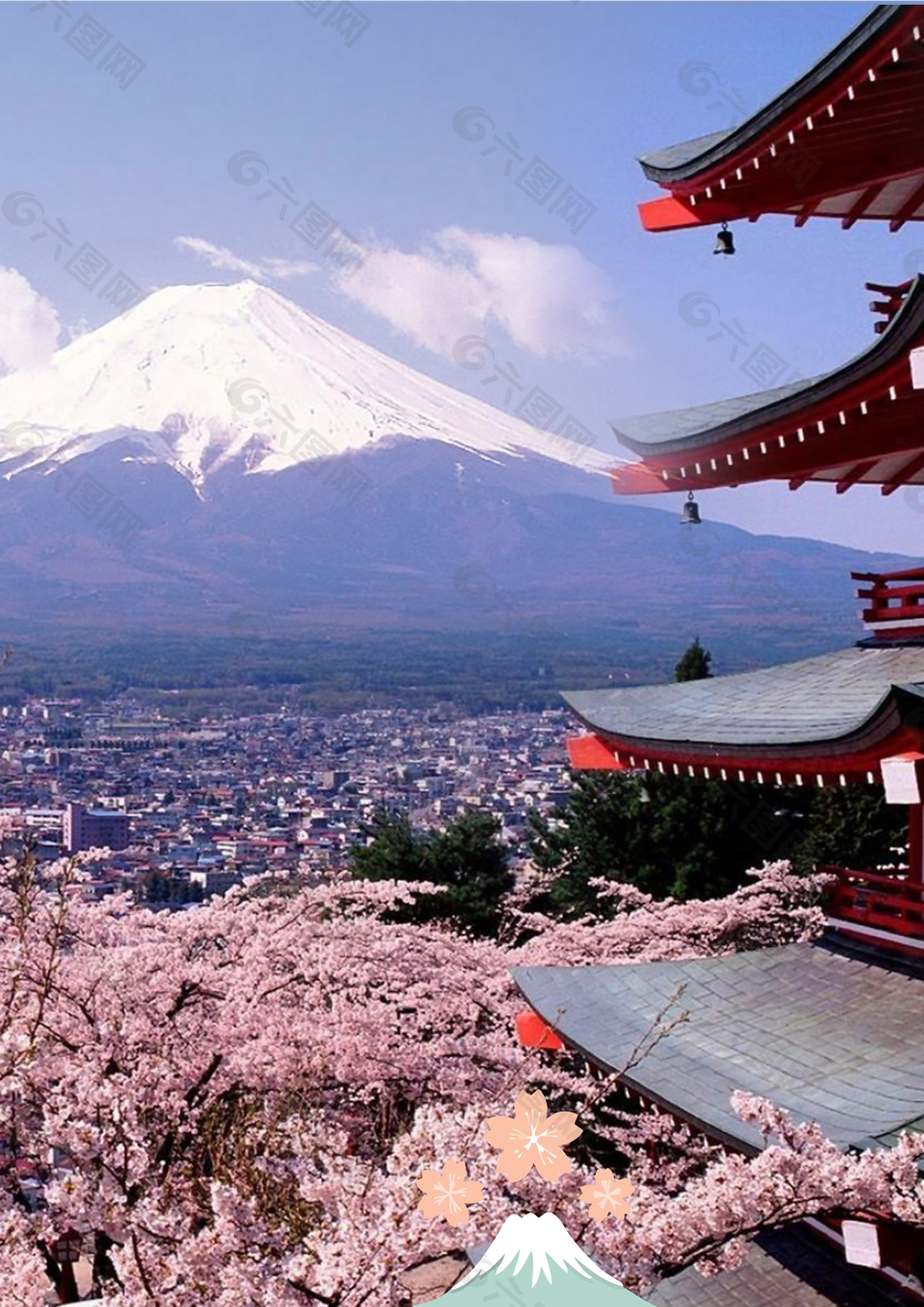 日本旅游日本印象背景