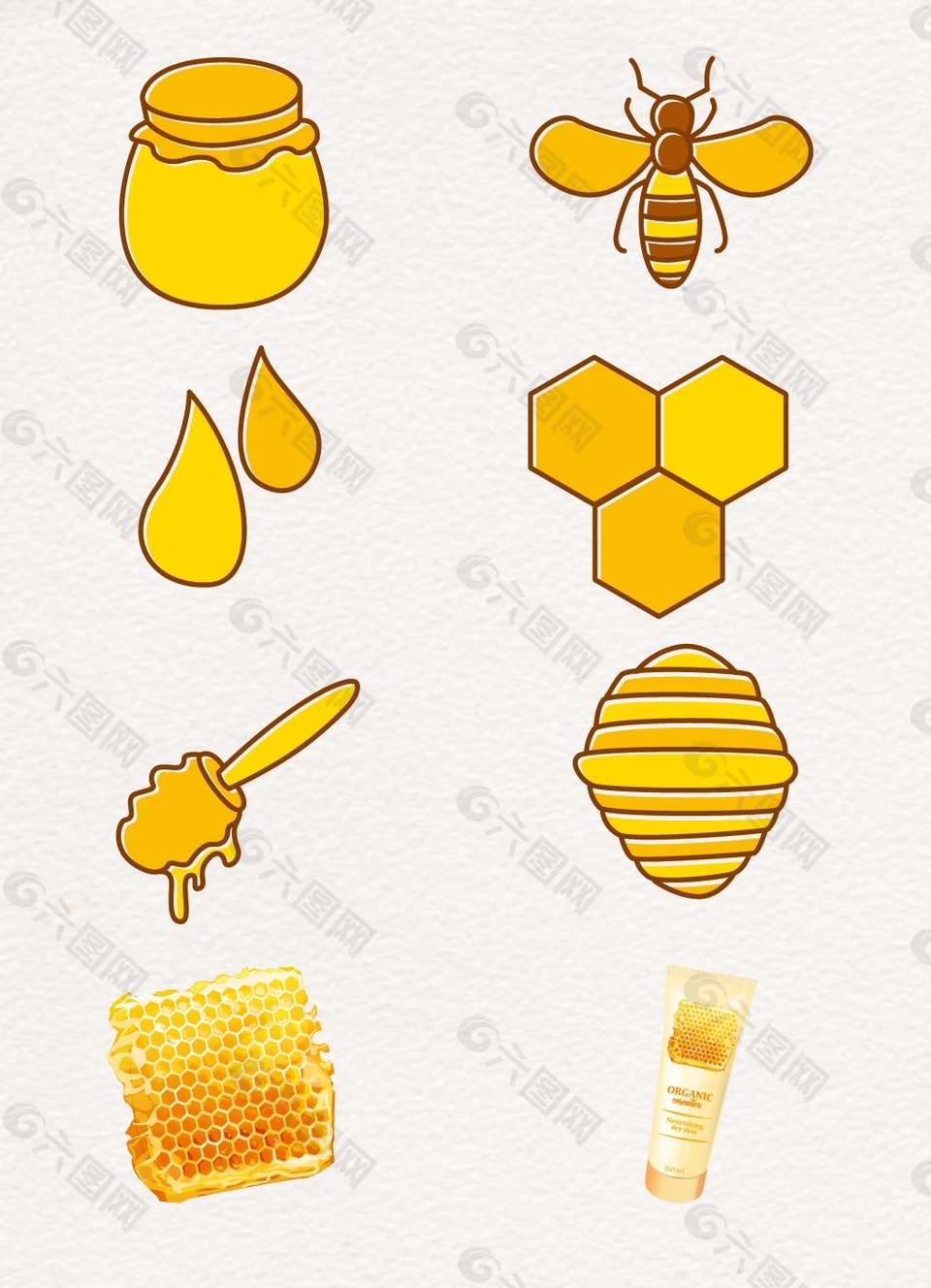 黄色蜂蜜水设计