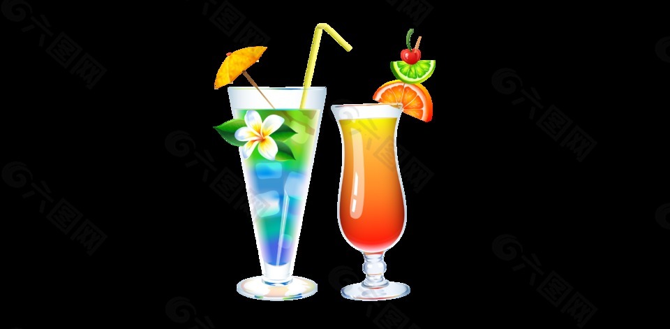 夏天饮料装饰素材