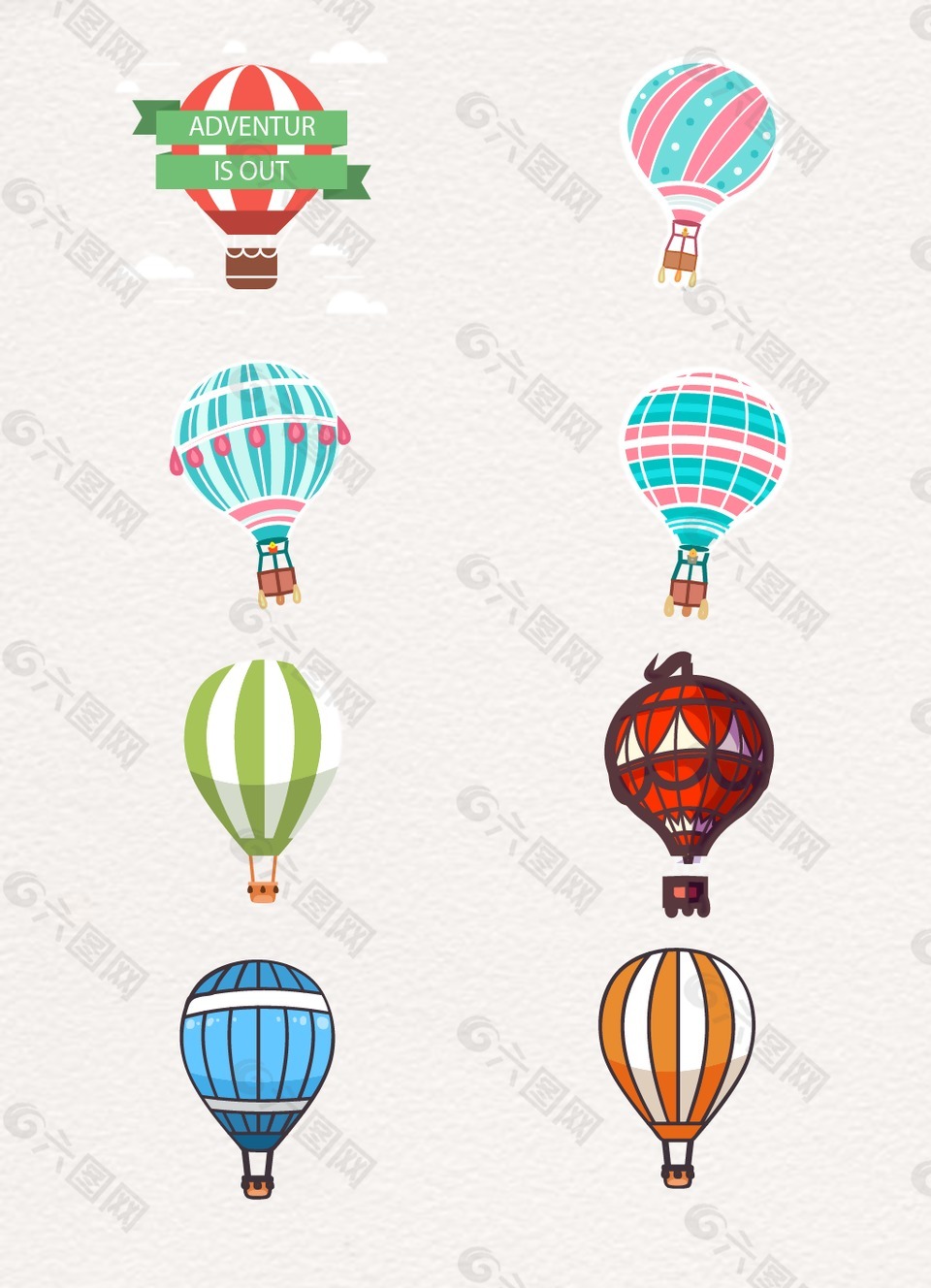 彩色卡通设计气球装饰