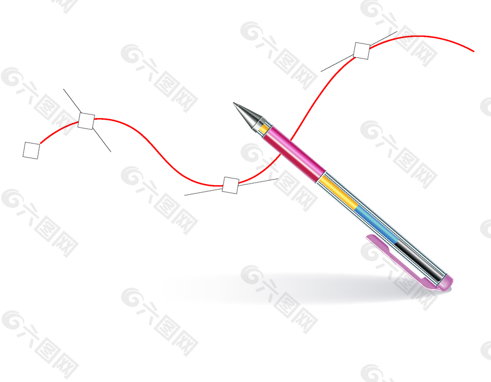 简单画画的彩色自动铅笔