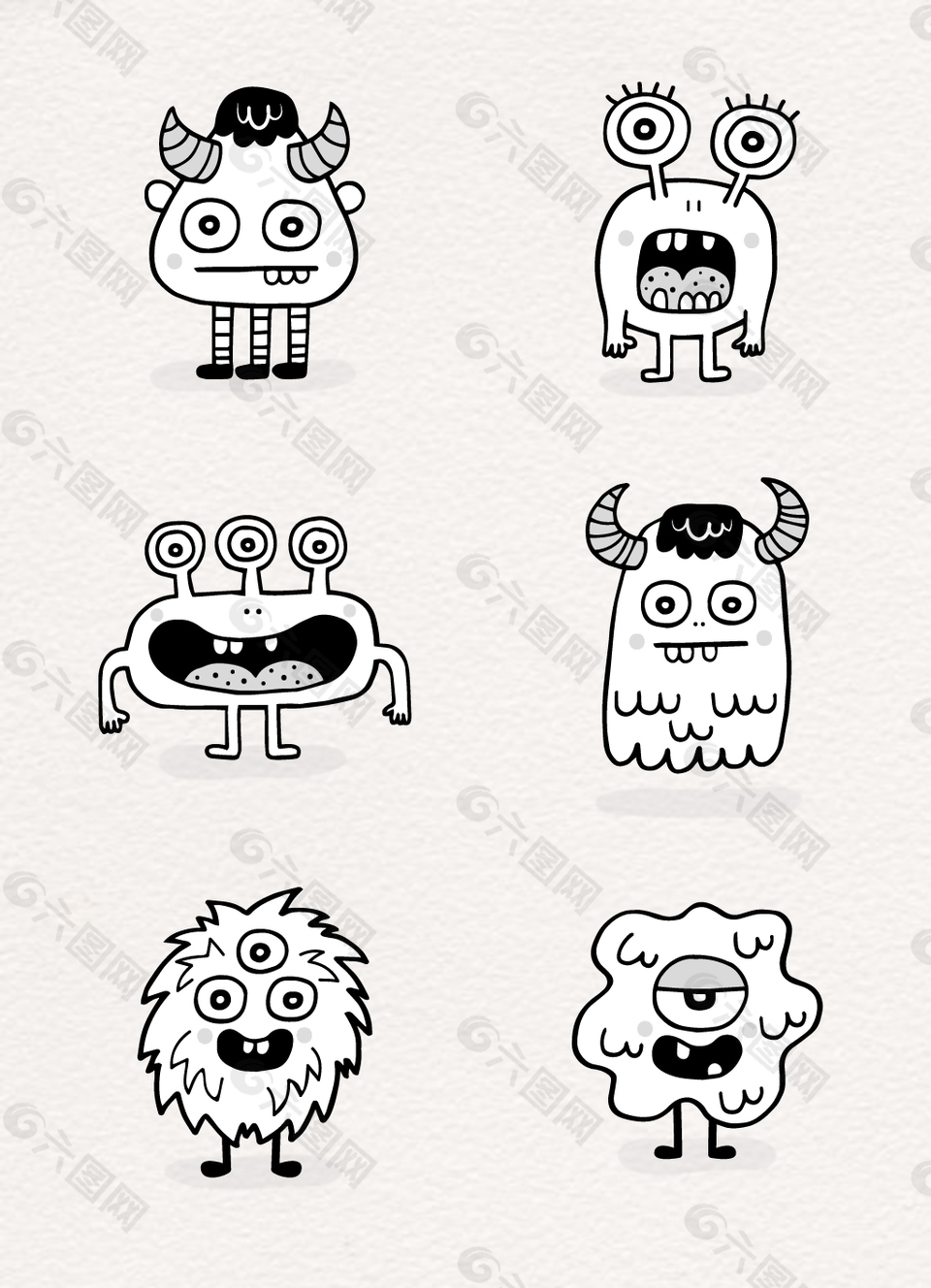 可爱漫画怪物元素设计