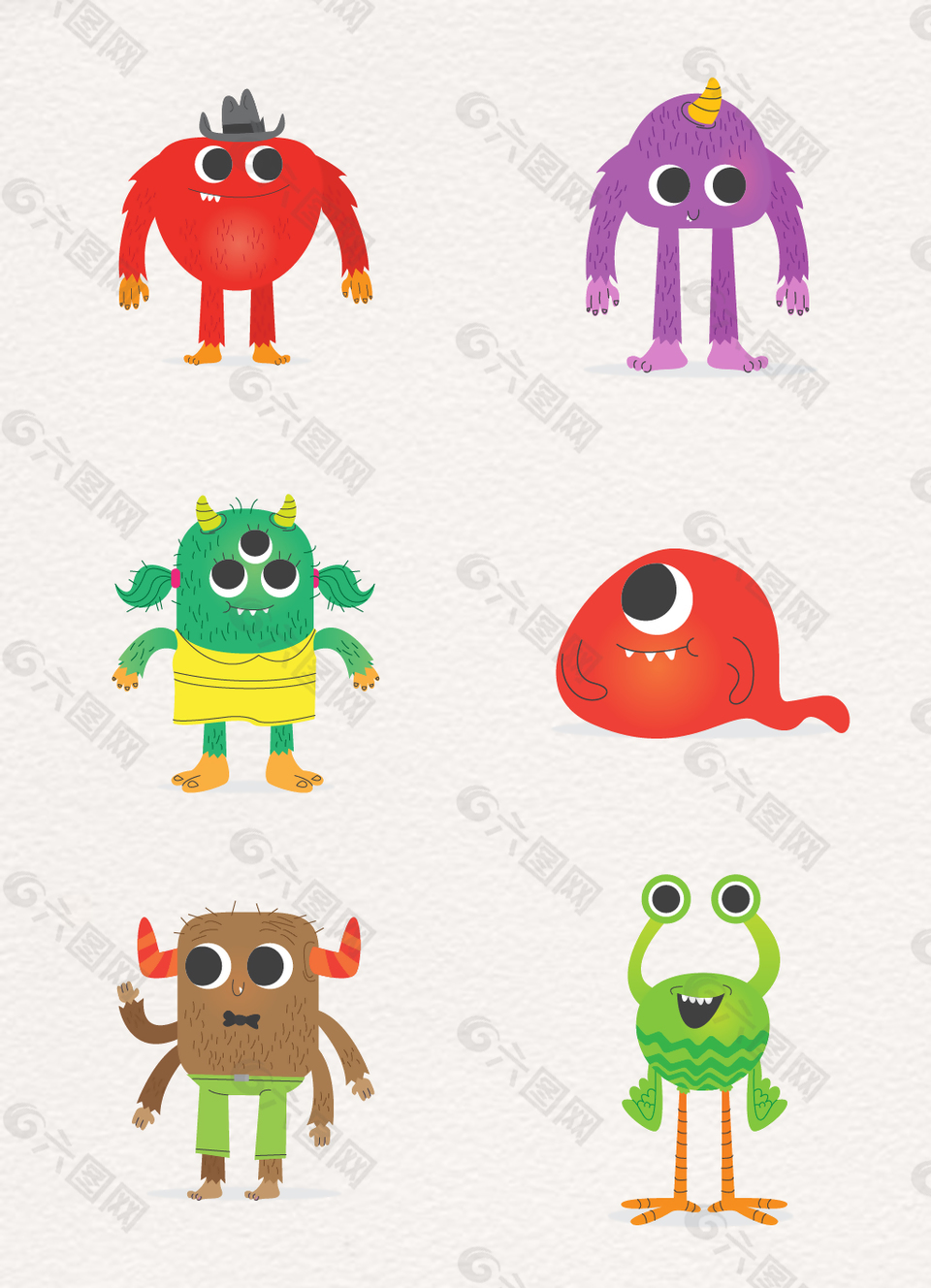 创意小怪兽卡通形象设计