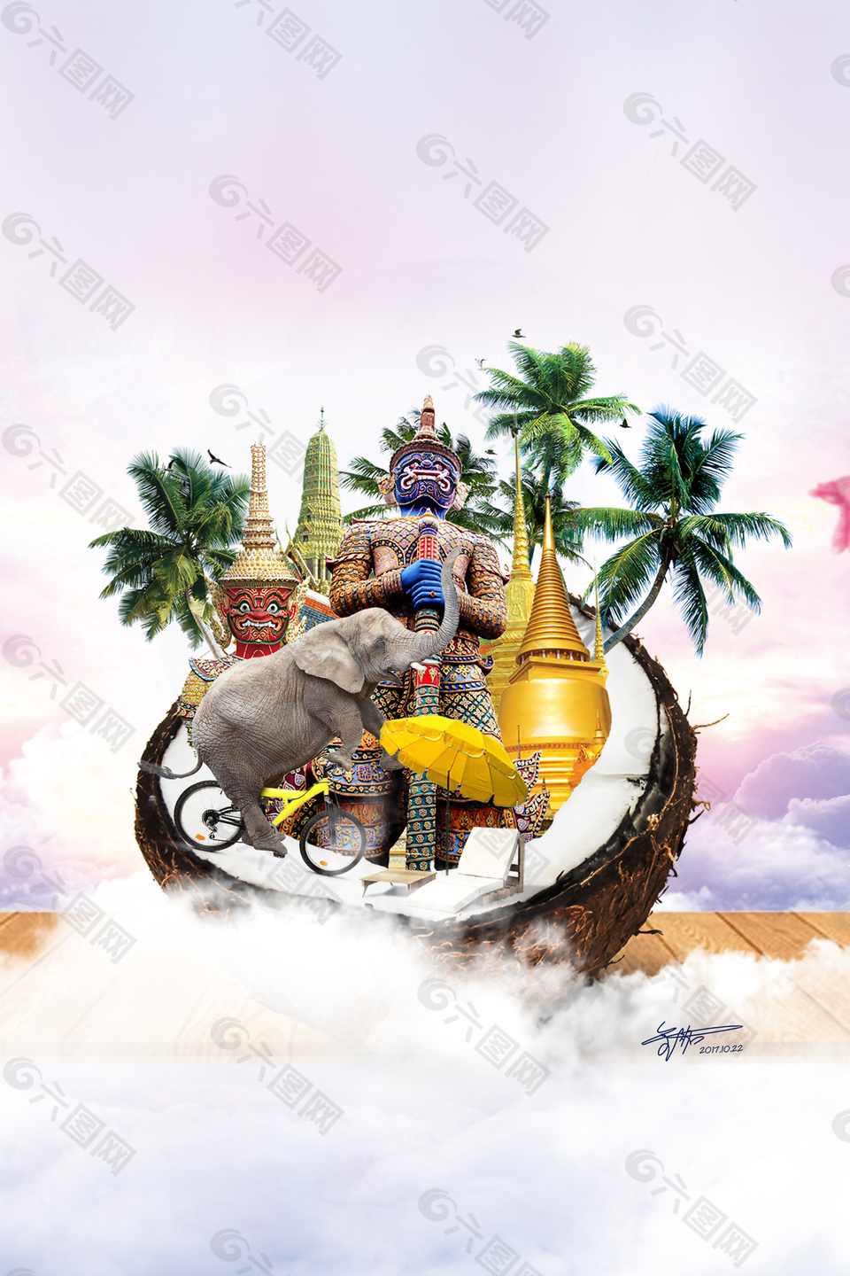 泰国旅游泰国风景背景