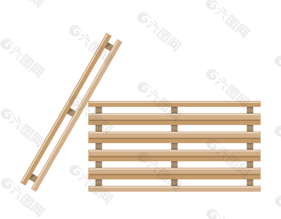 木制围栏矢量素材