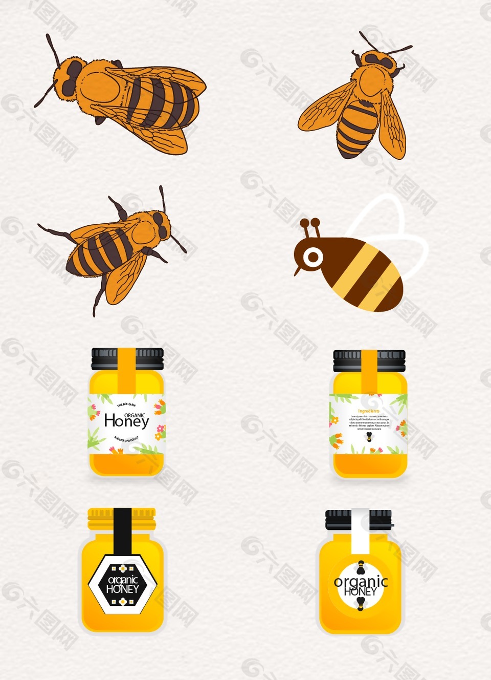 卡通蜜蜂蜂蜜设计