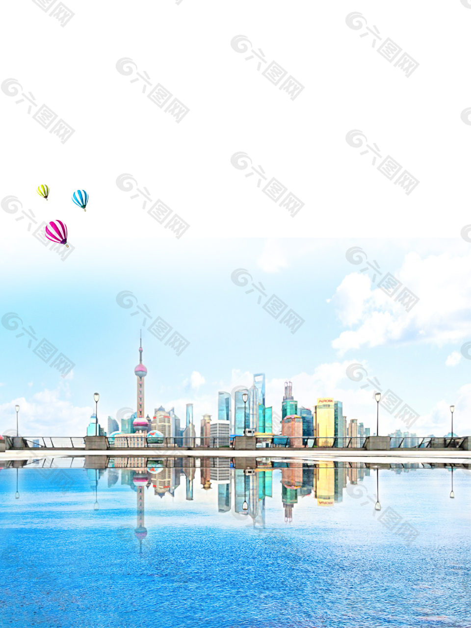 上海城市海报背景素材