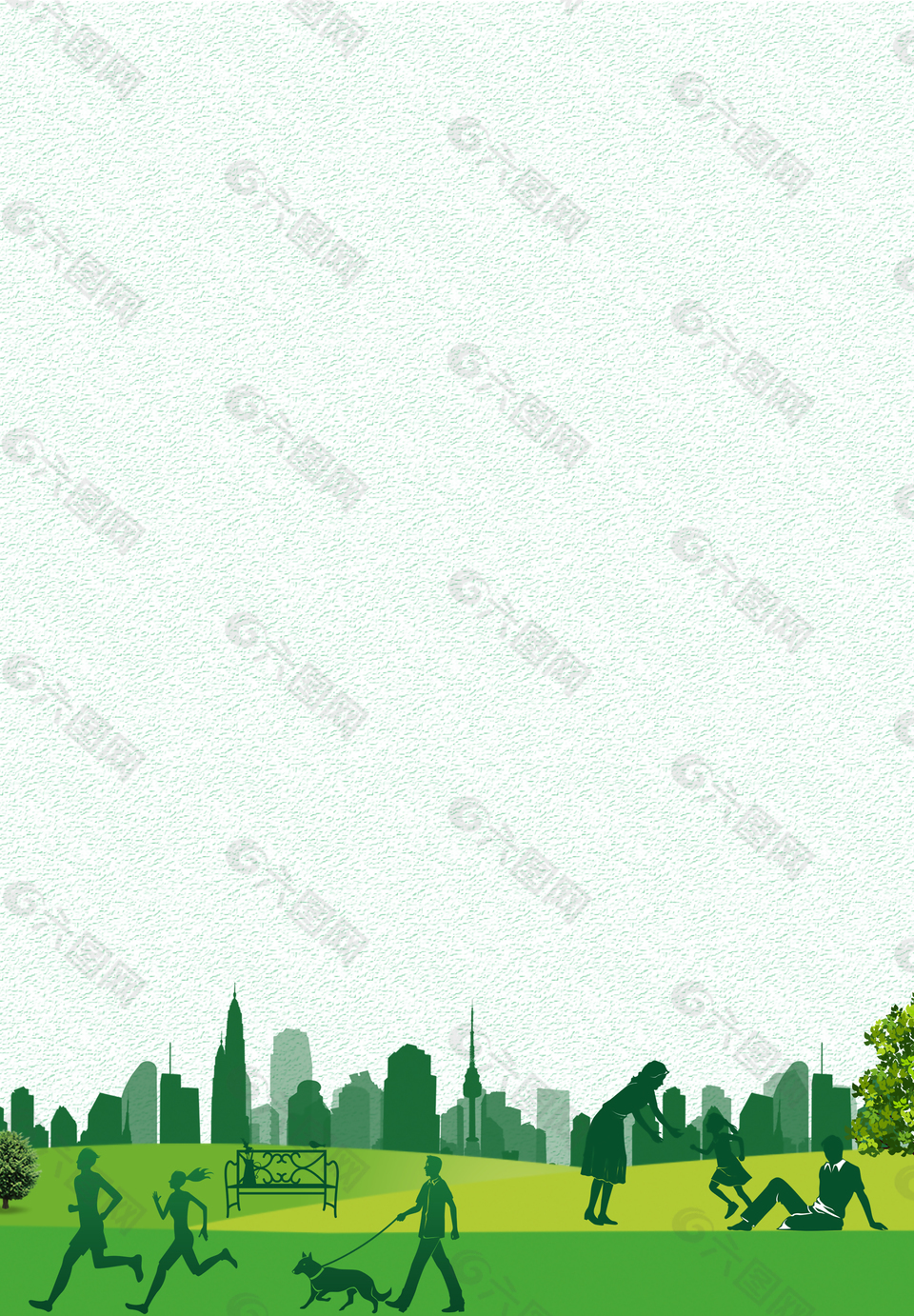 绿色文明城市海报背景