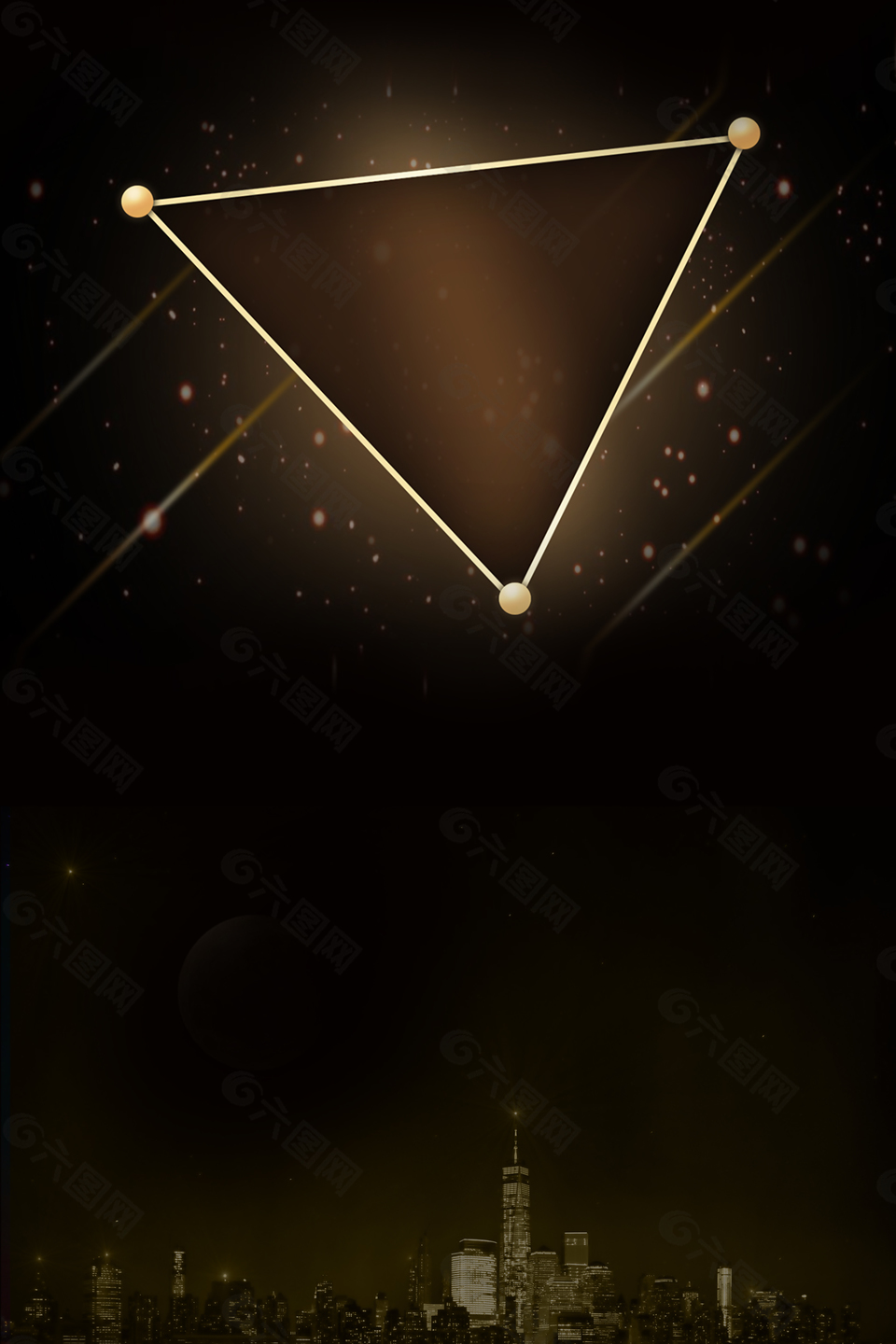 黑金炫酷招聘海报设计背景