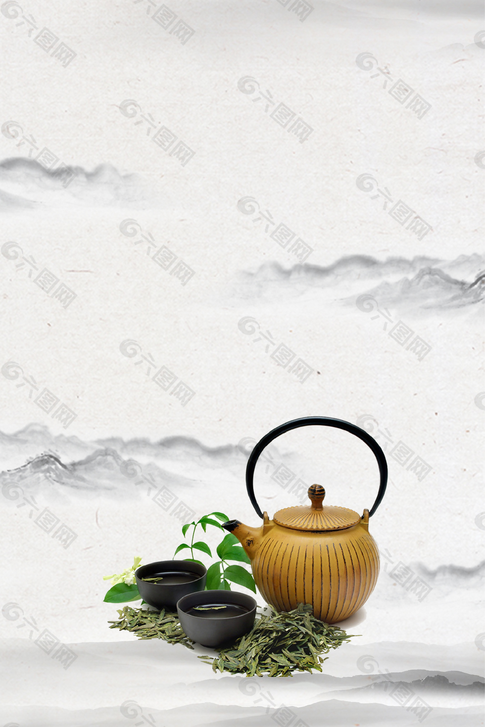 茶文化海报背景