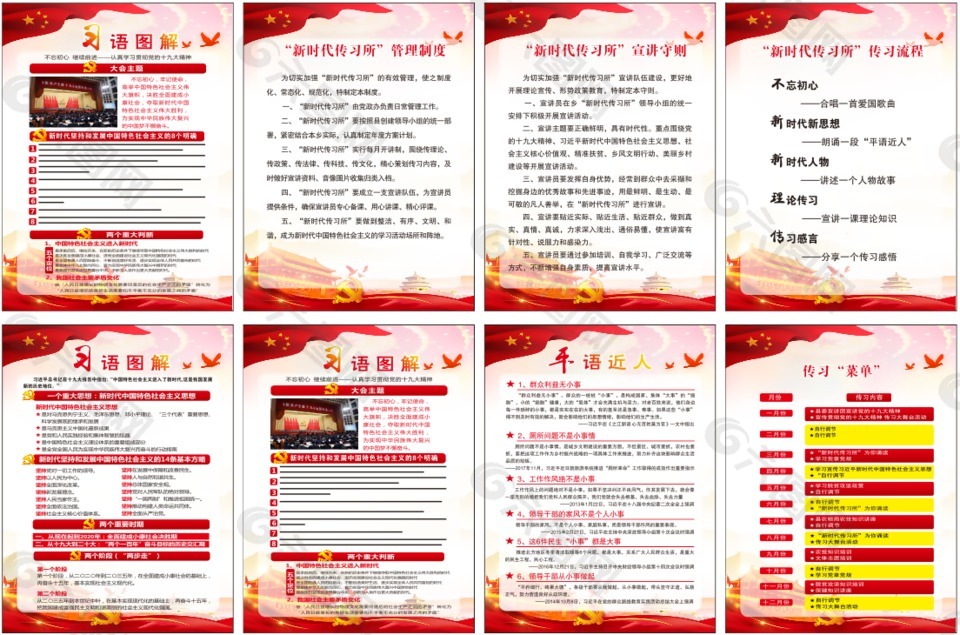 新时代传习所制度一套展板