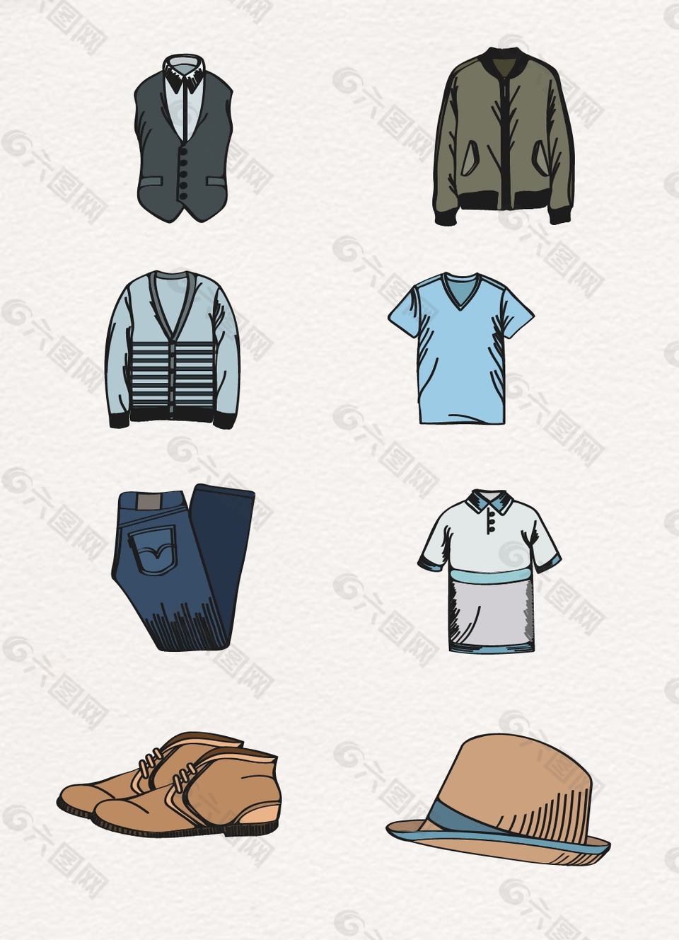 精致男子服装设计男设计元素素材免费下载 图片编号 六图网
