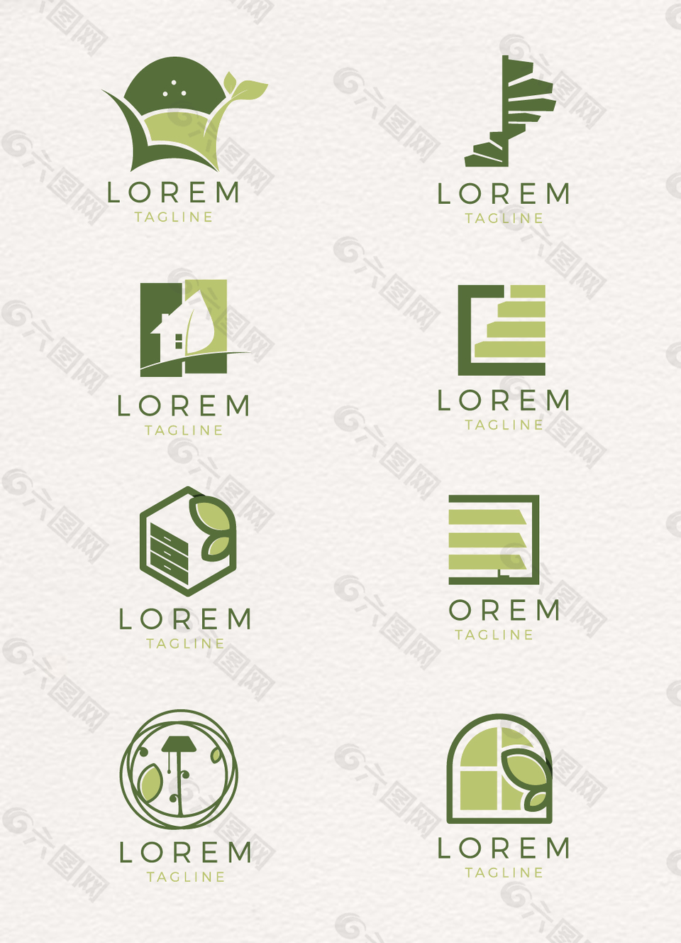 绿色创意家居logo设计