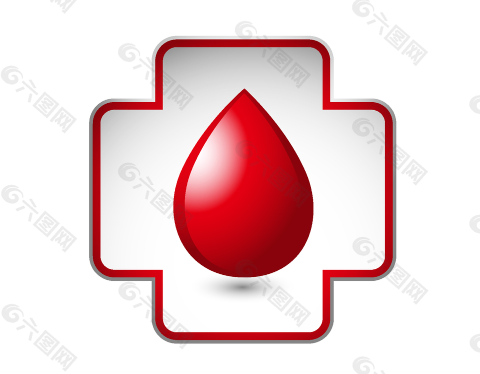 公益爱心献血矢量图