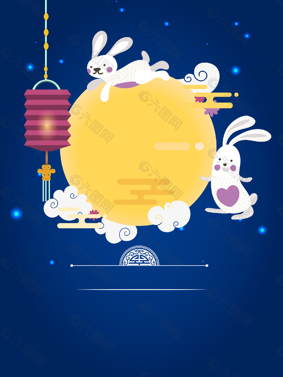 可爱月兔八月十五中秋节背景背景素材免费下载 图片编号 六图网