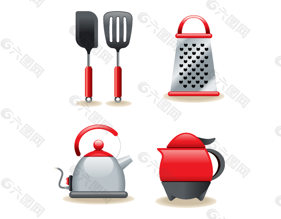 卡通扁平厨具矢量元素
